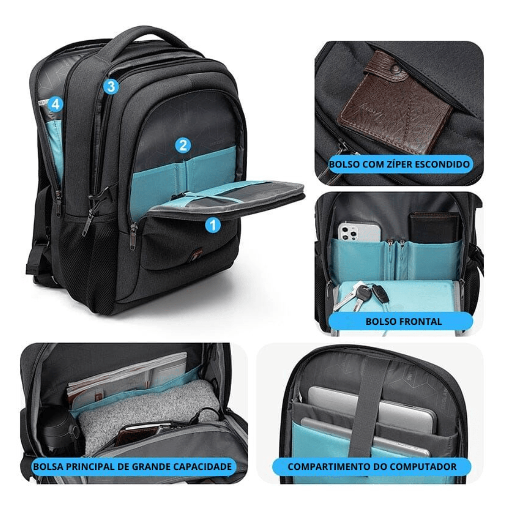 Mivor Executive Backpack with USB Port - Mivor