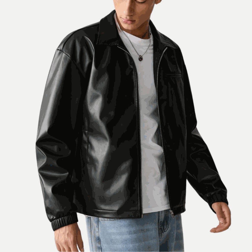 Mivor Line Men's Leather Jacket - Mivor