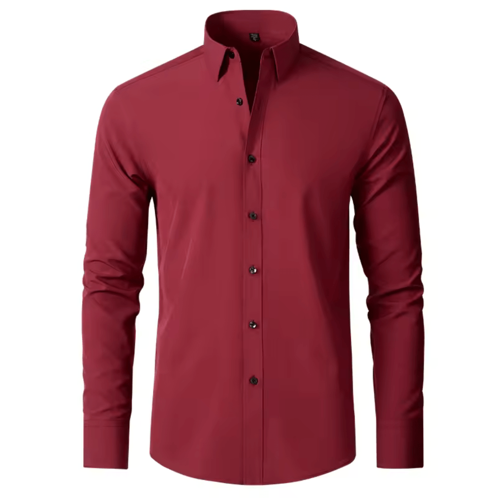 Mivor Wrinkle - Resistant Solid Dress Shirt - Mivor