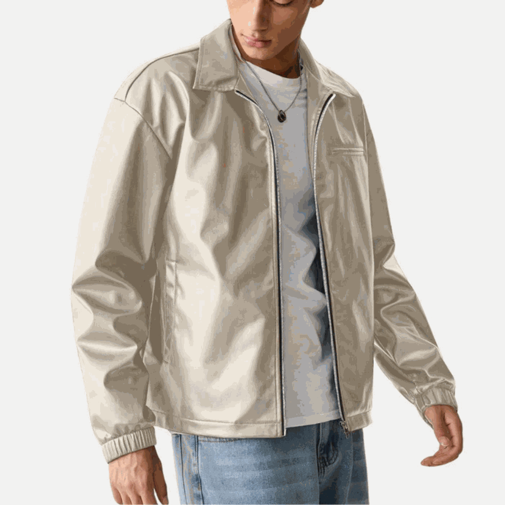 Mivor Line Men's Leather Jacket - Mivor