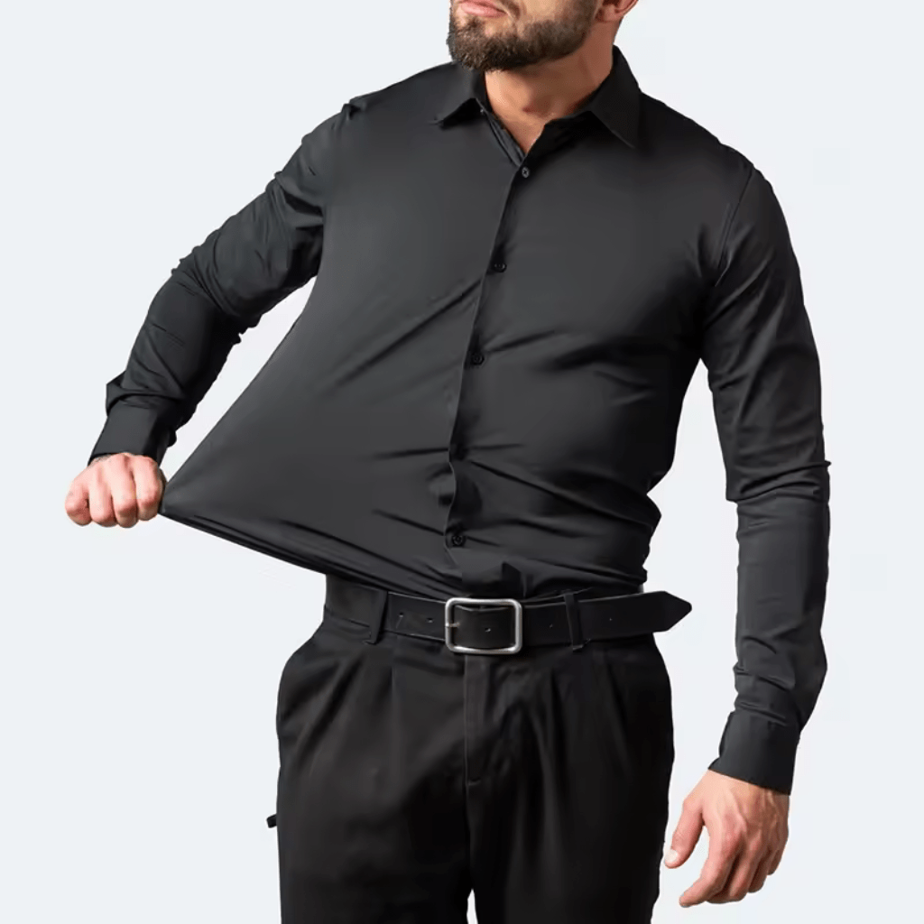 Mivor Wrinkle - Resistant Solid Dress Shirt - Mivor