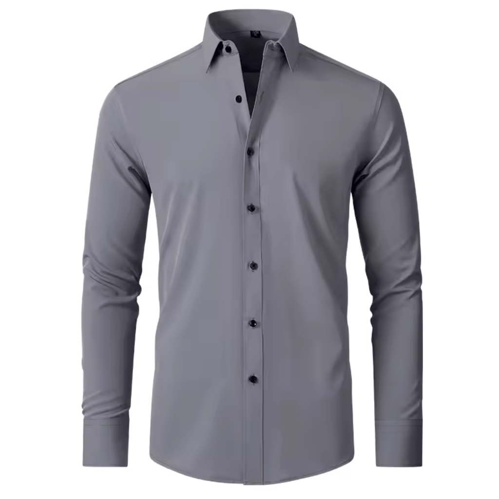 Mivor Wrinkle - Resistant Solid Dress Shirt - Mivor